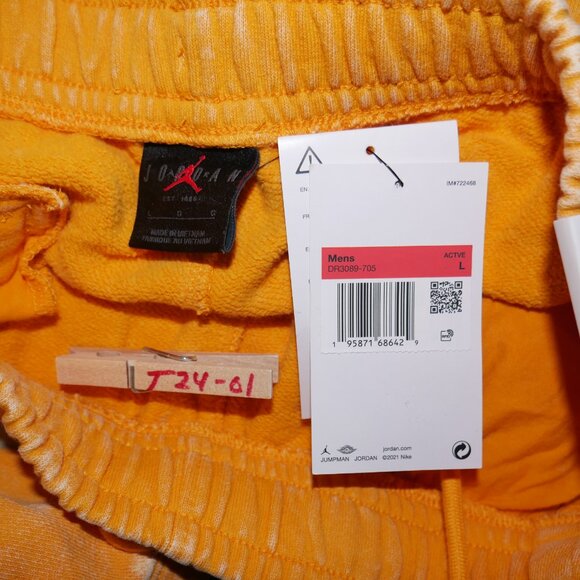 Nike Air Jordan Men's Statement Fleece Jogger Taxi Yellow Heavyweight Sweatpants - Picture 7 of 10